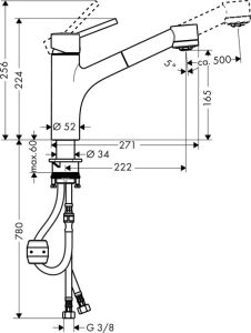 Смеситель Hansgrohe Тalis S 32841000 для кухни