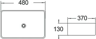 Раковина накладная SantiLine SL-1010MB 48см чёрный матовый