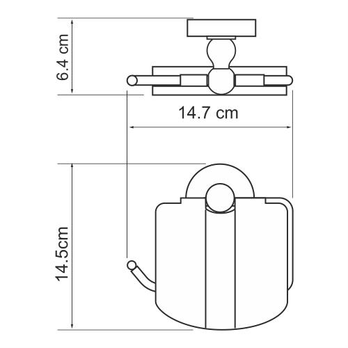 Wasserkraft Diemel K-2225 Держатель туалетной бумаги с крышкой
