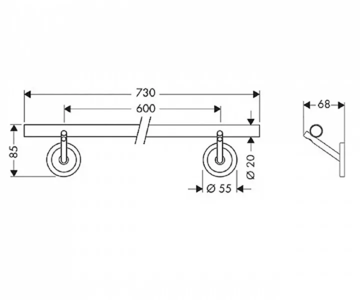 Полотенцедержатель Hansgrohe 40806810 хром