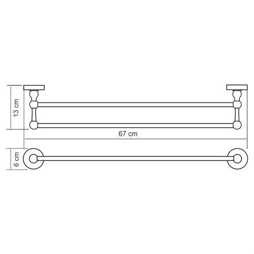 Wasserkraft Diemel K-2240 Штанга для полотенец двойная