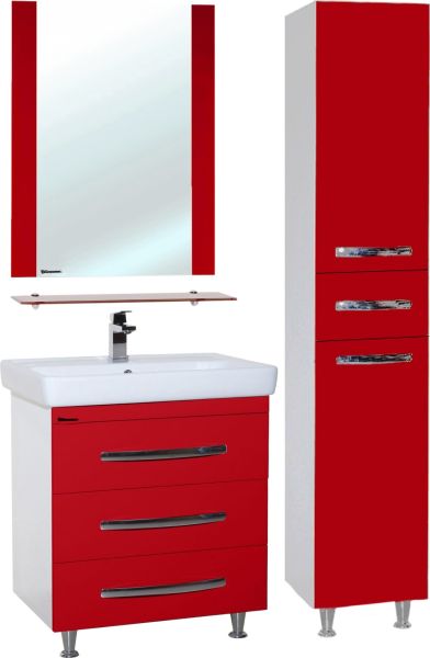 Тумба под раковину Bellezza Рокко 80см красный 00000010170