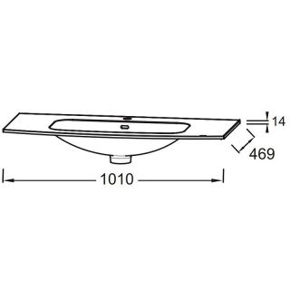 Раковина Jacob Delafon Nona 100  EB1881RU-00