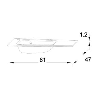 Раковина Jacob Delafon Nona 80 L EB1884RU-DE4 Раковина Jacob Delafon Nona 80 L EB1884RU-DE4