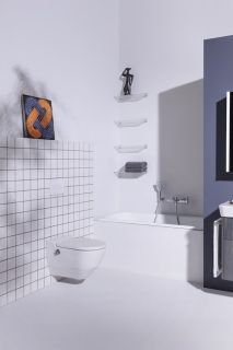 Унитаз-биде подвесной Laufen Cleanet Navia 8.2060.1.400.000.1 безободковый белый