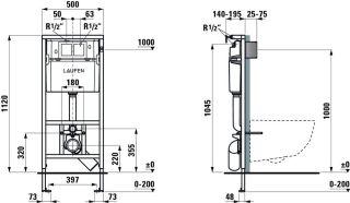 Инсталляция для унитаза Laufen Installation System CW 8.9466.0.000.000.1