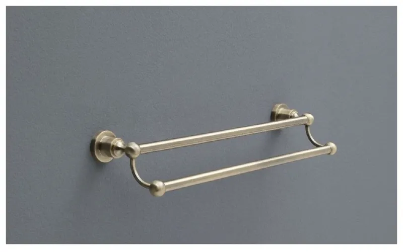 Полотенцедержатель двойной Aquanet 189260 бронза