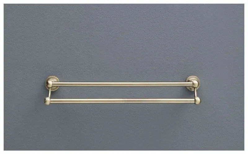 Полотенцедержатель двойной Aquanet 189260 бронза