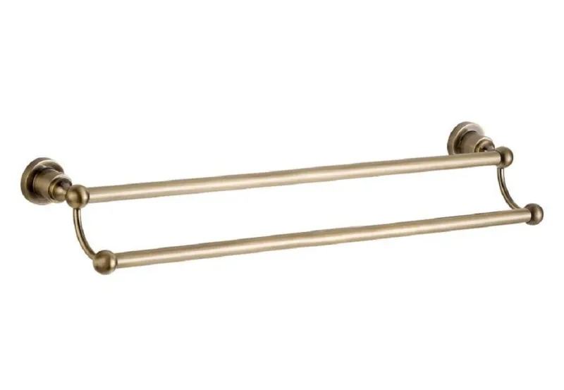 Полотенцедержатель двойной Aquanet 189261 бронза