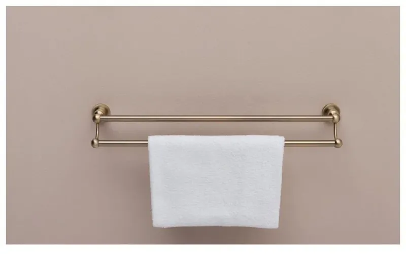 Полотенцедержатель двойной Aquanet 189261 бронза