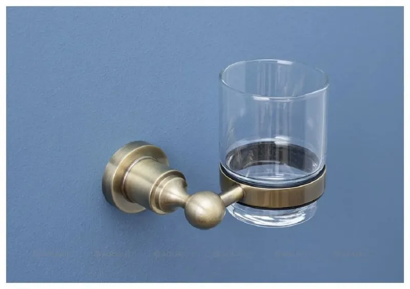 Стакан с держателем Aquanet 189265 бронза