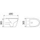 Унитаз CeramaLux B2330-4MC  подвесной с сиденьем Микролифт