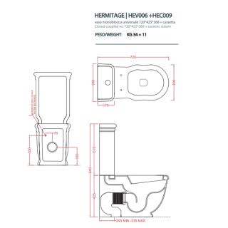 Унитаз Artceram HERMITAGE HEV006 01 00 белый Унитаз Artceram HERMITAGE HEV006 01 00 белый