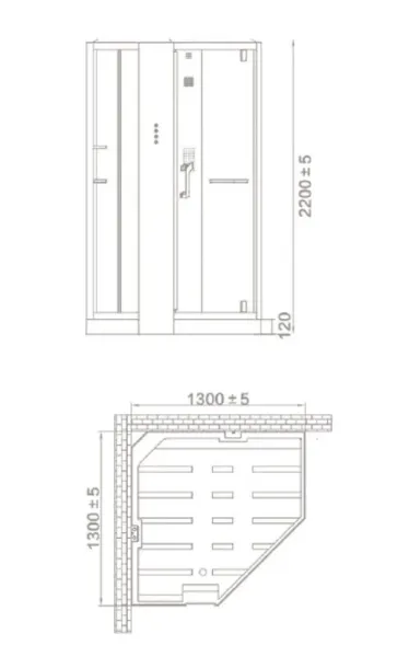 Душевая кабина Orans SR-89106S 89106B0LH 130 см профиль чёрный стекло прозрачное