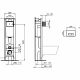 Инсталляция с подвесным унитазом Ideal Standard W220101 с сиденьем Микролифт без клавиши смыва