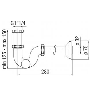 Сифон для раковины AV00105/2CR Сифон для раковины AV00105/2CR