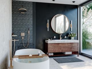 Смеситель Hansgrohe Ecostat S 15714140 для душа с термостатом бронза