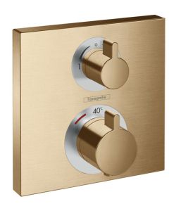 Смеситель Hansgrohe Ecostat S 15714140 для душа с термостатом бронза