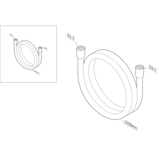 Душевой шланг AM.PM 150 F0415100 Хром