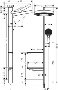Душевая система Hansgrohe Showerpipe 360 1jet 26842700