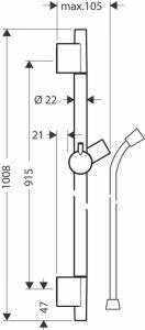 Штанга для душа Hansgrohe Unica’S Puro 28631340 90 см