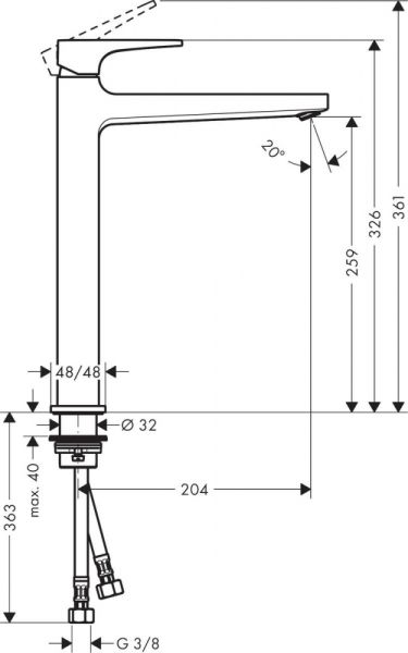 Смеситель для раковины Hansgrohe Metropol  32512340