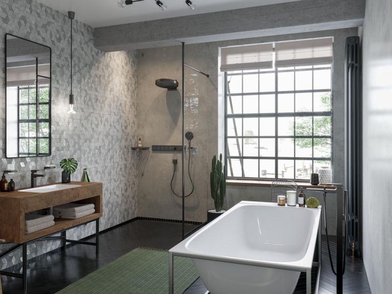 Смеситель для ванны Hansgrohe Metropol  32532340 черный хром