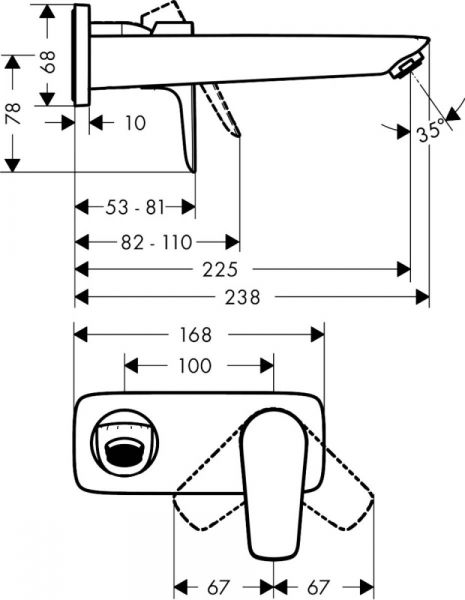 Смеситель для раковины Hansgrohe Talis E 71734340 черный хром