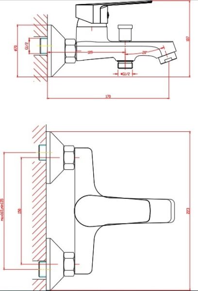 Смеситель для ванны/душа Orange Loop M26-100cr с душевым набором Смеситель для ванны/душа Orange Loop M26-100cr с душевым набором