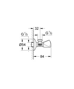 Вентиль угловой Grohe 22940000 для подключения смесителей хром