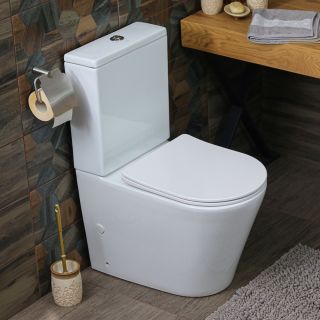 Унитаз-компакт Melana MLN-310307 безободковый белый Унитаз-компакт Melana MLN-310307 безободковый белый