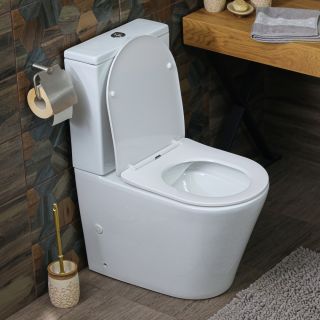 Унитаз-компакт Melana MLN-310307 безободковый белый Унитаз-компакт Melana MLN-310307 безободковый белый