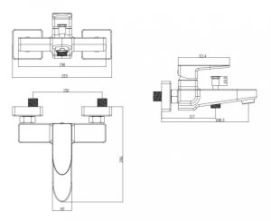 Смеситель для ванны Omnires Siena хром SN7330CR