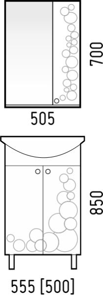 Зеркало-шкаф Corozo Орфей 50см белый SD-00000299