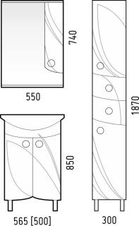 Тумба под раковину Corozo Ультра Флора 55см белый SD-00000362 Тумба под раковину Corozo Ультра Флора 55см белый SD-00000362
