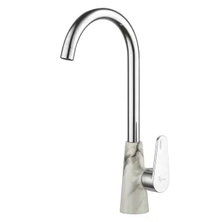 Смеситель для кухни PLStart PL4001-26 хром,серый мрамор