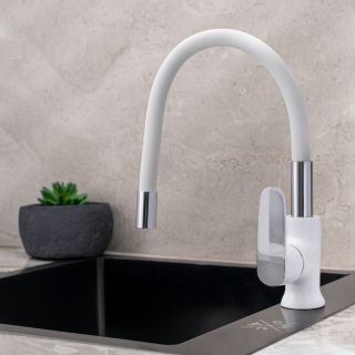 Смеситель для кухни РМС SL123W-016F-1 белый Смеситель для кухни РМС SL123W-016F-1 белый