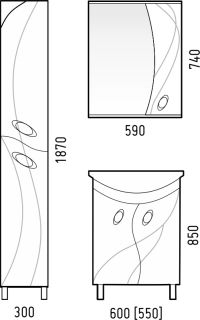 Зеркало-шкаф Corozo Наина 60см белый SD-00000298 Зеркало-шкаф Corozo Наина 60см белый SD-00000298