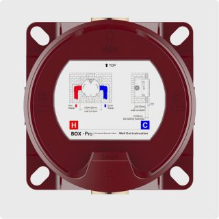Встраиваемый смеситель-термостат на 2 источника AQUAme AQM8801MB чёрный матовый