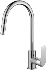 Смеситель для кухни Orange Astin M21-008cr с вытяжным изливом