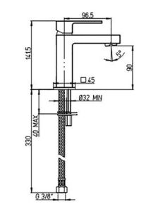 Смеситель для раковины Paini Dax 84CR205RSKM хром