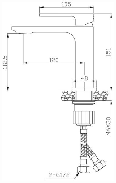 Набор для ванной комнаты 3в1 Orange Lutz M04-311cr хром