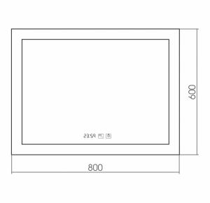Зеркало Silver Mirrors Norma Neo-3 80см белый LED-00002402
