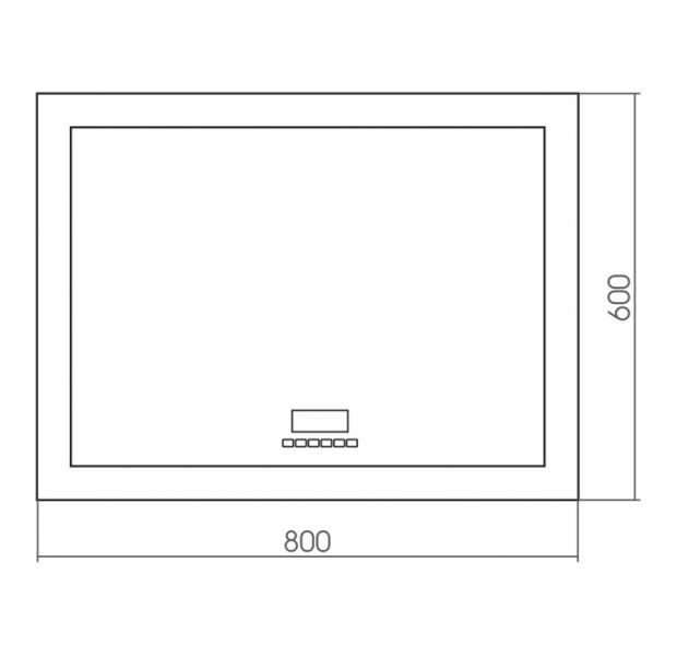 Зеркало Silver Mirrors Norma Neo-6 80см белый LED-00002401
