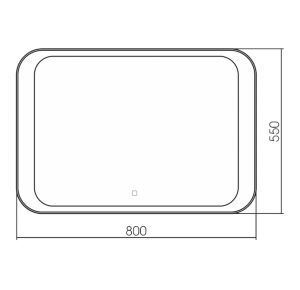 Зеркало Silver Mirrors Indigo Neo 80см белый LED-00002407