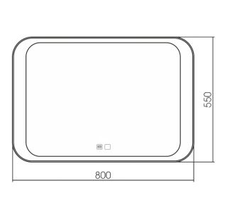 Зеркало Silver Mirrors Indigo Neo-2 80см белый LED-00002408 Зеркало Silver Mirrors Indigo Neo-2 80см белый LED-00002408