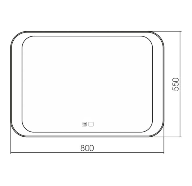 Зеркало Silver Mirrors Indigo Neo-2 80см белый LED-00002408