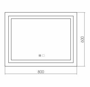 Зеркало Silver Mirrors Livia Neo-2 80см белый LED-00002411