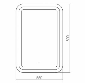 Зеркало Silver Mirrors Malta Neo 55см белый LED-00002414