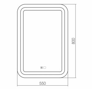 Зеркало Silver Mirrors Malta Neo-2 55см белый LED-00002413